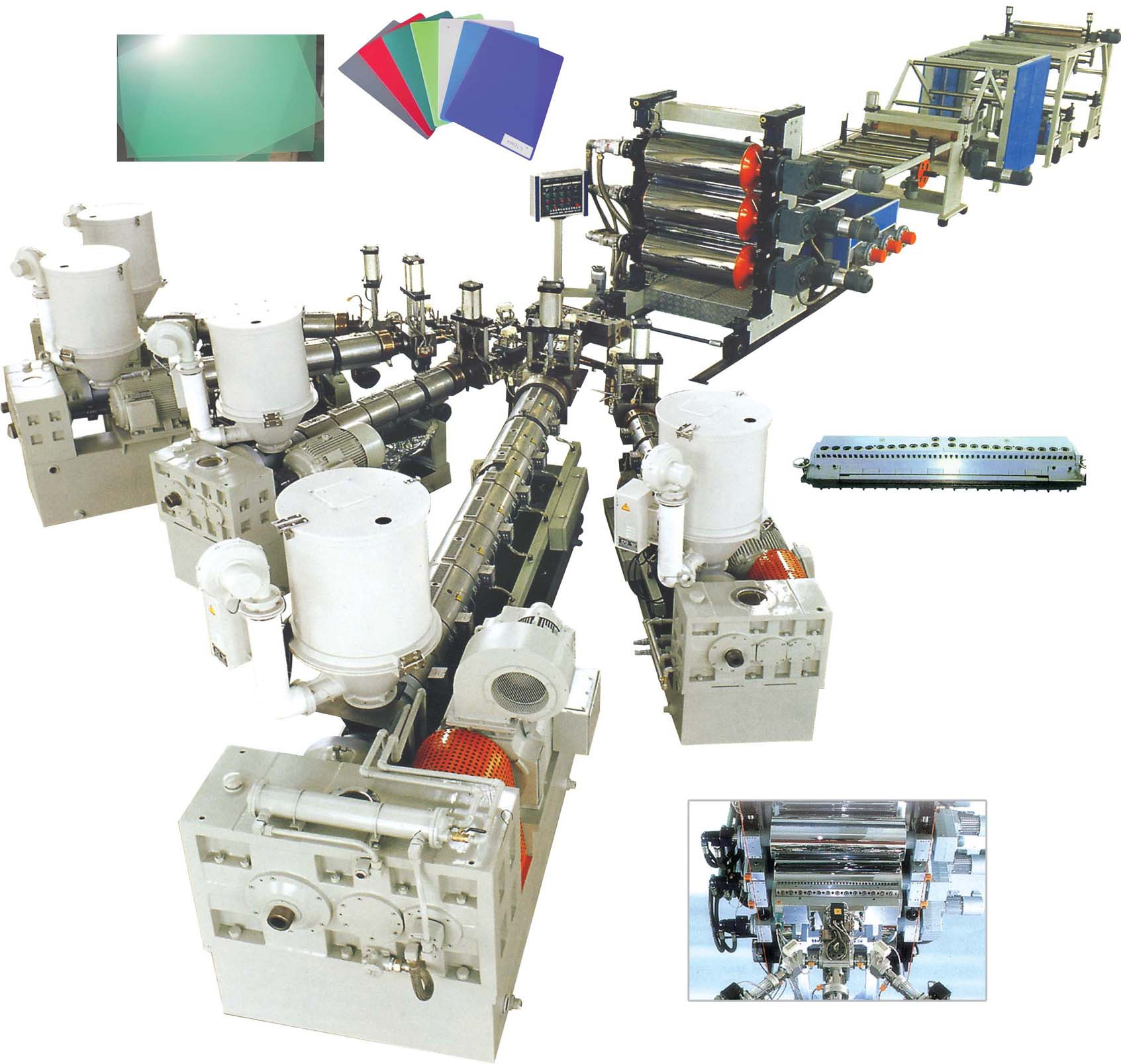 PE PP ABS PMMA sheet production line  (1)